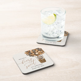 Niedlicher Bär, Braunbäume, erster Geburtstag Getränkeuntersetzer