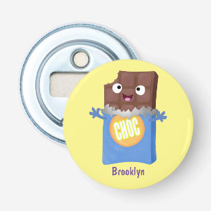 Niedlicher Bar-Cartoon-Charakter mit Schokoladenko Flaschenöffner