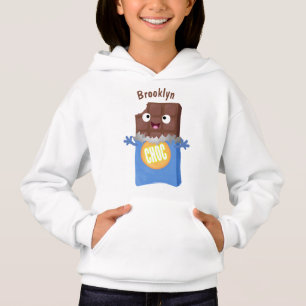 Niedlicher Bar-Cartoon-Charakter mit Schokoladenko Hoodie