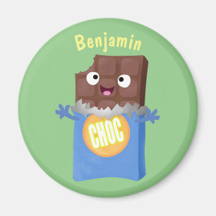 Niedlicher Bar-Cartoon-Charakter mit Schokoladenko Magnet