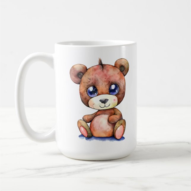 Niedlicher Bär Cool Teddy-positiv Kaffeetasse (Links)