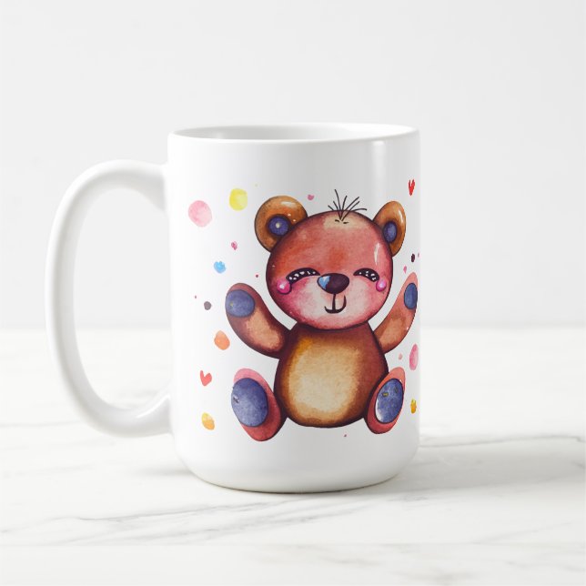 Niedlicher Bär Cool Teddy-positiv Kaffeetasse (Links)