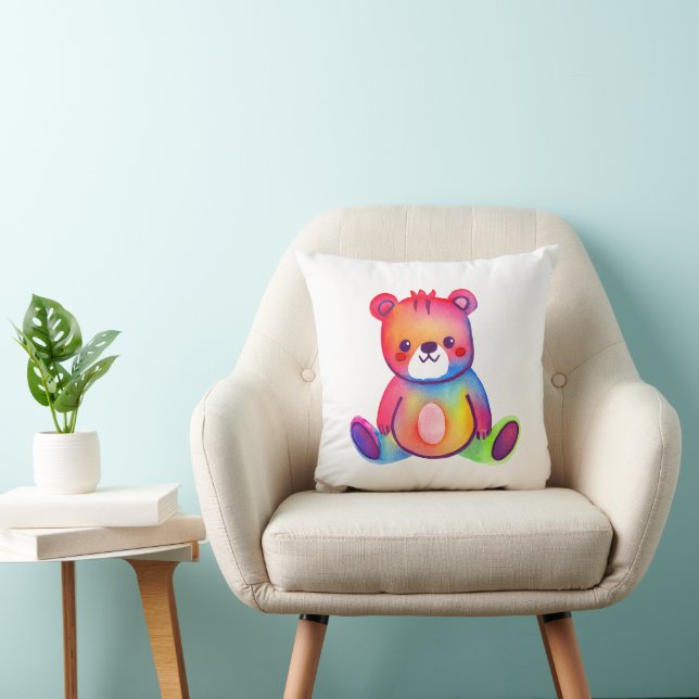 Niedlicher Bär Cool Teddy-positiv Kissen (Stuhl )