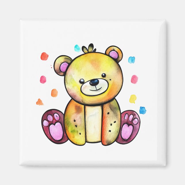 Niedlicher Bär Cool Teddy-positiv Magnet (Vorne)