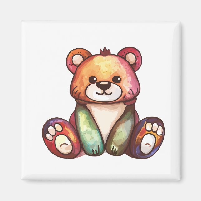 Niedlicher Bär Cool Teddy-positiv Magnet (Vorne)