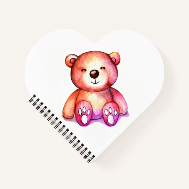 Niedlicher Bär Cool Teddy-positiv Notizbuch (Vorderseite)