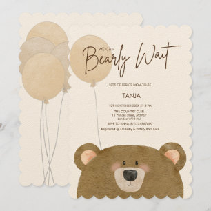 Niedlicher Bär, den wir frühzeitig abwarten können Einladung