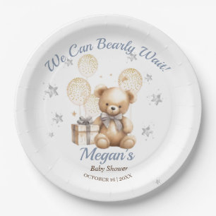 Niedlicher Bär, den wir frühzeitig abwarten können Pappteller