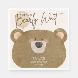 Niedlicher Bär, den wir frühzeitig abwarten können Serviette