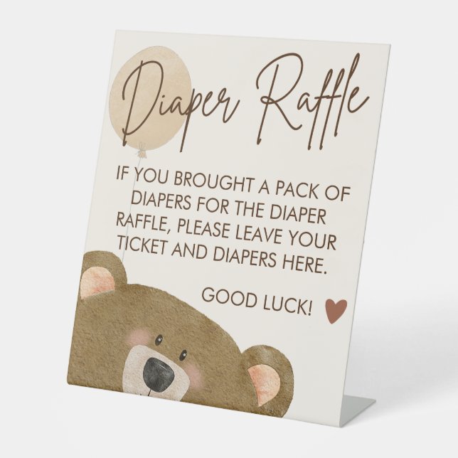 Niedlicher Bär, den wir frühzeitig abwarten können Sockelschild (Vorderseite)