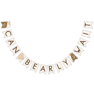 Niedlicher Bär, den wir frühzeitig abwarten können Wimpelkette