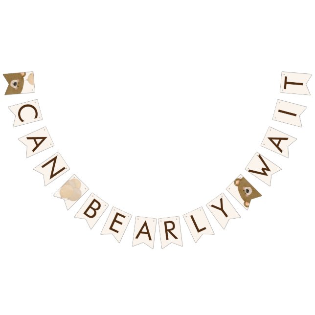 Niedlicher Bär, den wir frühzeitig abwarten können Wimpelkette (Alle)