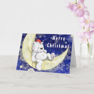 Niedlicher Bär Dream Weihnachtskarte Karte