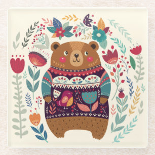 Niedlicher Bär Glasuntersetzer