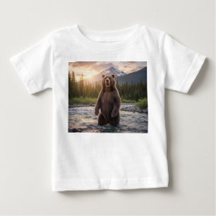 Niedlicher Bär im Mountains Baby T - Shirt