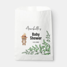 Niedlicher Bär in der Wood Baby-Dusche Geschenktütchen