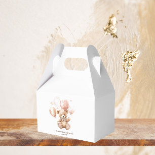 Niedlicher Bär mit Balloons   Baby Pink Geschenkschachtel