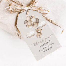 Niedlicher Bär mit Balloons Danke, dass du Tags ge Geschenkanhänger