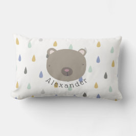 Niedlicher Bär mit benutzerdefinierbarem Namen Lendenkissen