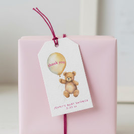 Niedlicher Bär mit Party Ballspass Geschenkanhänger