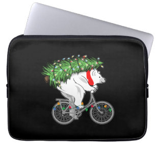 Niedlicher Bär mit Weihnachtsbaumgeschenk für Radf Laptopschutzhülle