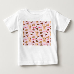 Niedlicher Bär und Schokolade Baby T-shirt