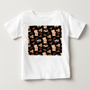 Niedlicher Bär und Schokolade Baby T-shirt