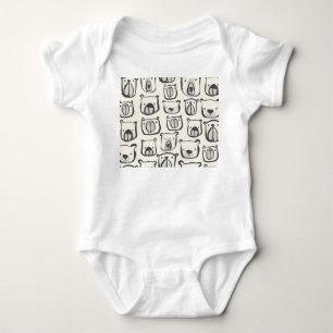 Niedlicher Bär, von Hand gezeichnet nahtloses Must Baby Strampler