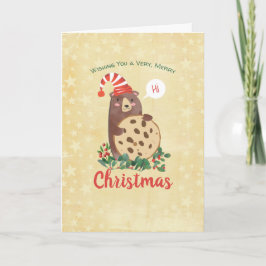 Niedlicher Bär Weihnachtsgebäck Feiertagskarte