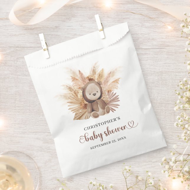 Niedlicher Bärenbraun, tropische Palme Geschenktütchen (Ausgeschnitten)