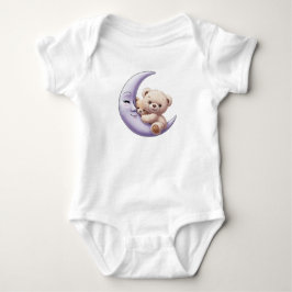 Niedlicher Bärenhalter Mond - Baby One Piece Strampler