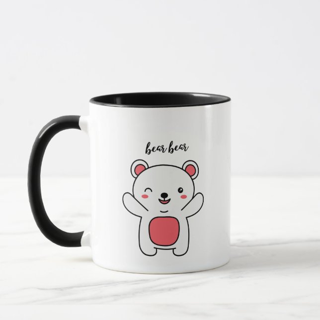 Niedlicher Bärenkaffee Tasse (Links)