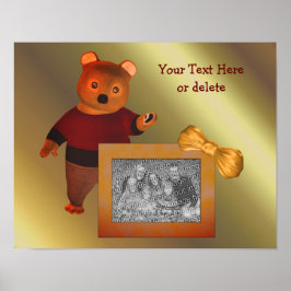 Niedlicher Bärenrahmen erstellen Sie Ihr eigenes F Poster