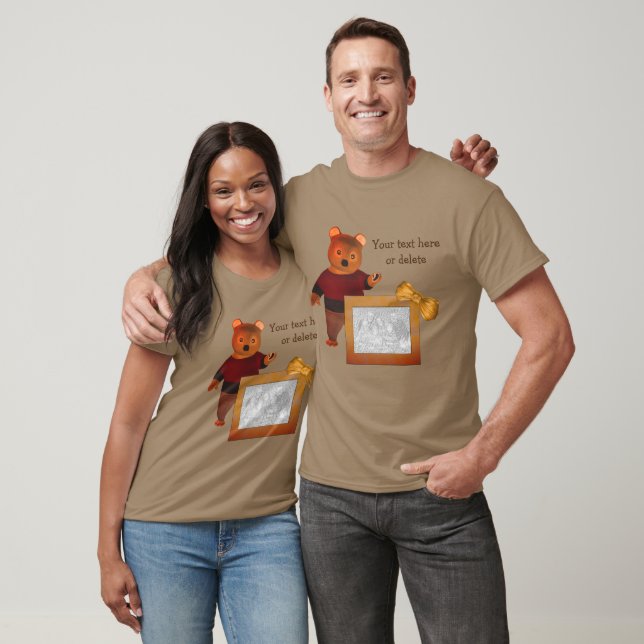 Niedlicher Bärenrahmen für Personalisiertes Foto T-Shirt (Unisex)
