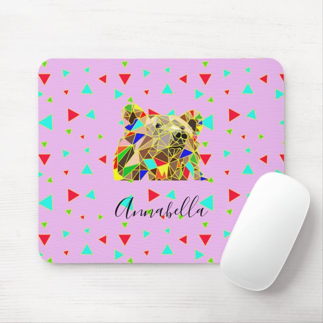 Niedlicher Bärenrosa Mousepad (Mit Mouse)