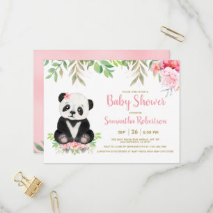 Niedlicher Bärenrot Wasserfarbe Mädchen Kinderdusc Einladungspostkarte