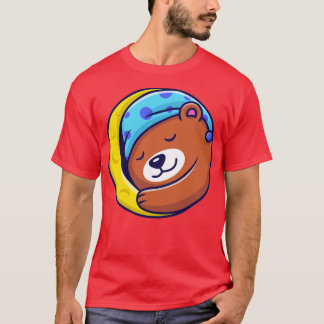 Niedlicher Bärenschlaf auf dem Mond1 T-Shirt