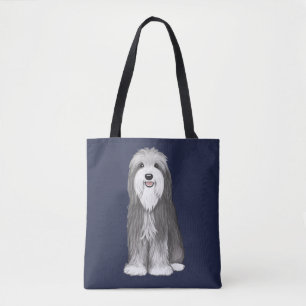 Niedlicher Bartkarikaturenhund