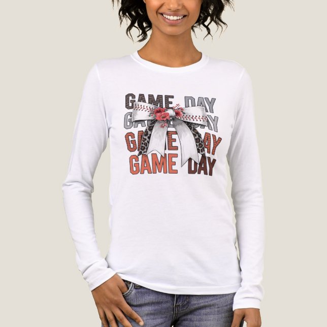 Niedlicher Baseball-Sporttag Tri-Blend Shirt (Vorderseite)