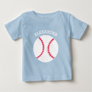 Niedlicher Baseballsoftball-personalisierter Baby T-shirt