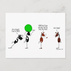 Niedlicher Bashkir Horse Cartoon Postkarte