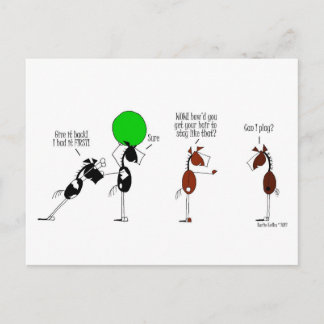 Niedlicher Bashkir Horse Cartoon Postkarte