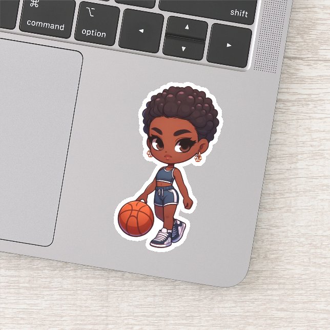 niedlicher Basketball Aufkleber (Detail)