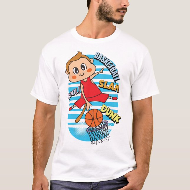 Niedlicher Basketballspieler T-Shirt (Vorderseite)