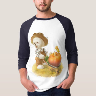 Niedlicher Bauer Hund mit Pumpkin T-Shirt