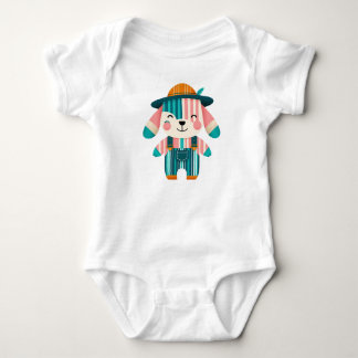 Niedlicher Bauer Welpenhund Baby Strampler
