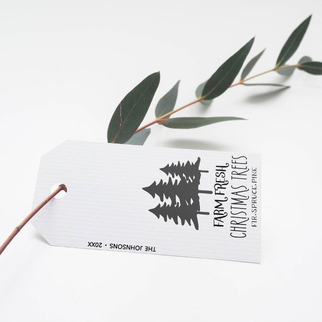 Niedlicher Bauernhof Frische Weihnachtsbaum Modern Geschenkanhänger (Von Creator hochgeladen)