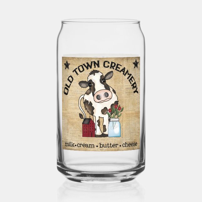 Niedlicher Bauernhof mit alten Bäckereien Dosenglas (Vorderseite)