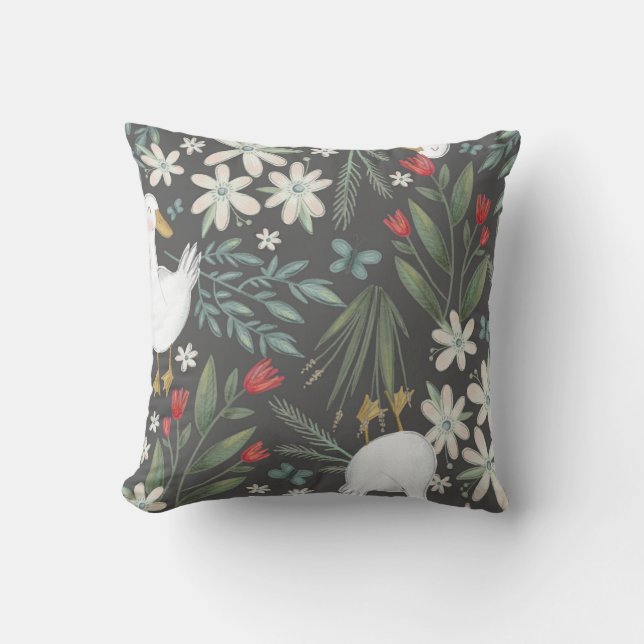 Niedlicher Bauernhof Rustikales Land Vintag Lässig Kissen (Vorderseite)