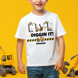Niedlicher Baukasten Truck Boy 5. Geburtstag Kleinkind T-shirt